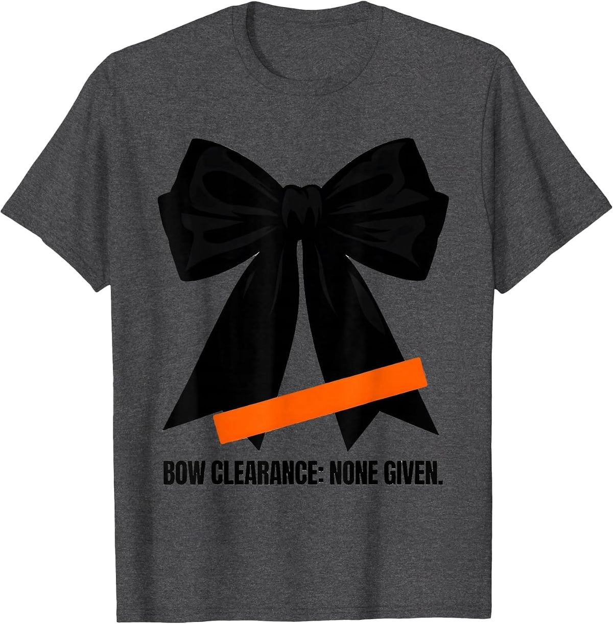 Bow Clearance None Given Brutalist Cheerleader Game Day T-Shirt - Dark Heather Grey