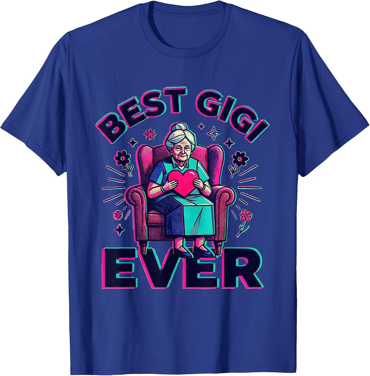Men's Best Gigi Ever Proud Grandparent Design T-Shirt - Royal Blue