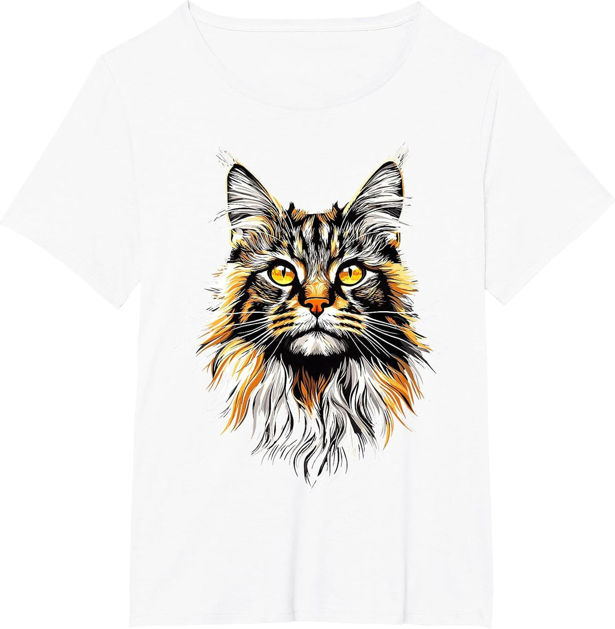 Maine Coon Cat Lovers Cute Funny Maine Coon Cats Lover T-Shirt - White