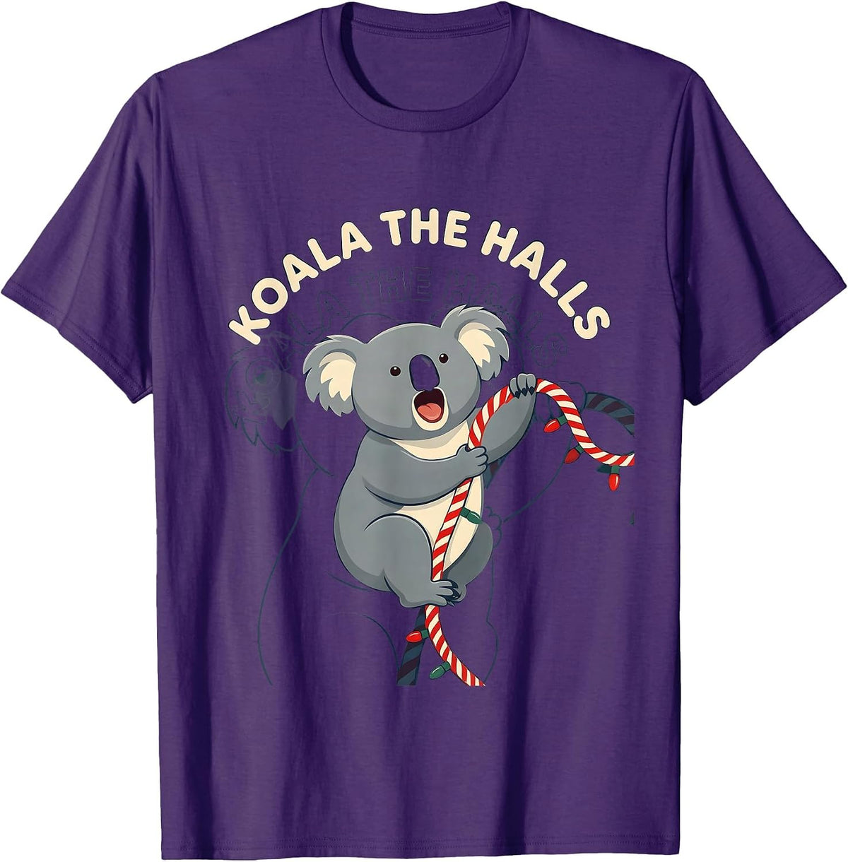 Men's Koala The Halls Funny Koala Lover Australian Animal T-Shirt - Purple