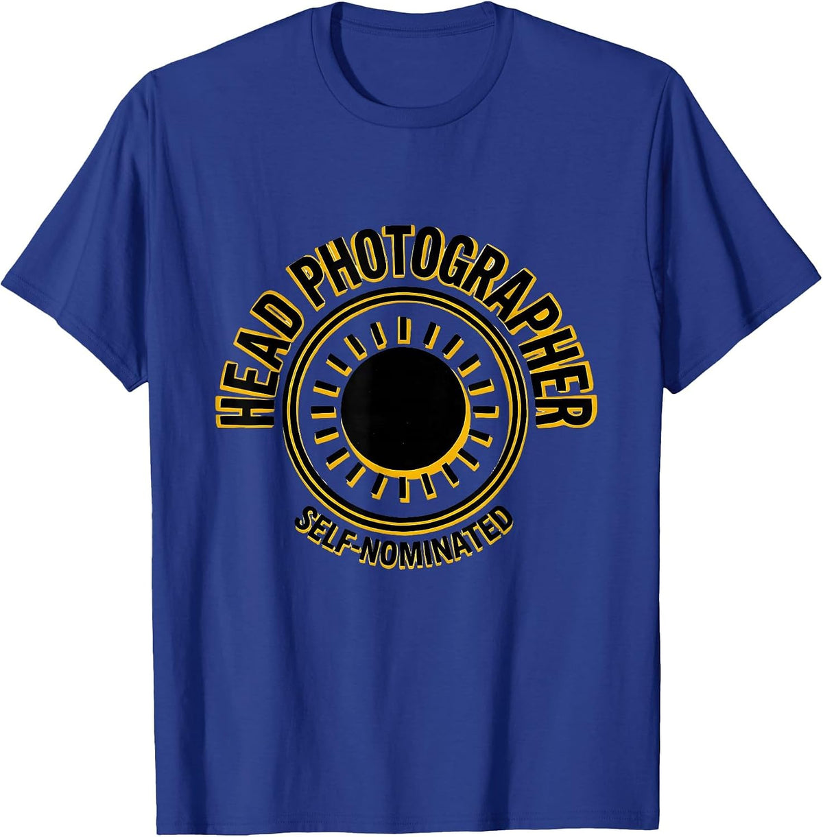 Men's Head Photographer Self-Nominated Funny Photography Humor T-Shirt - Royal Blue