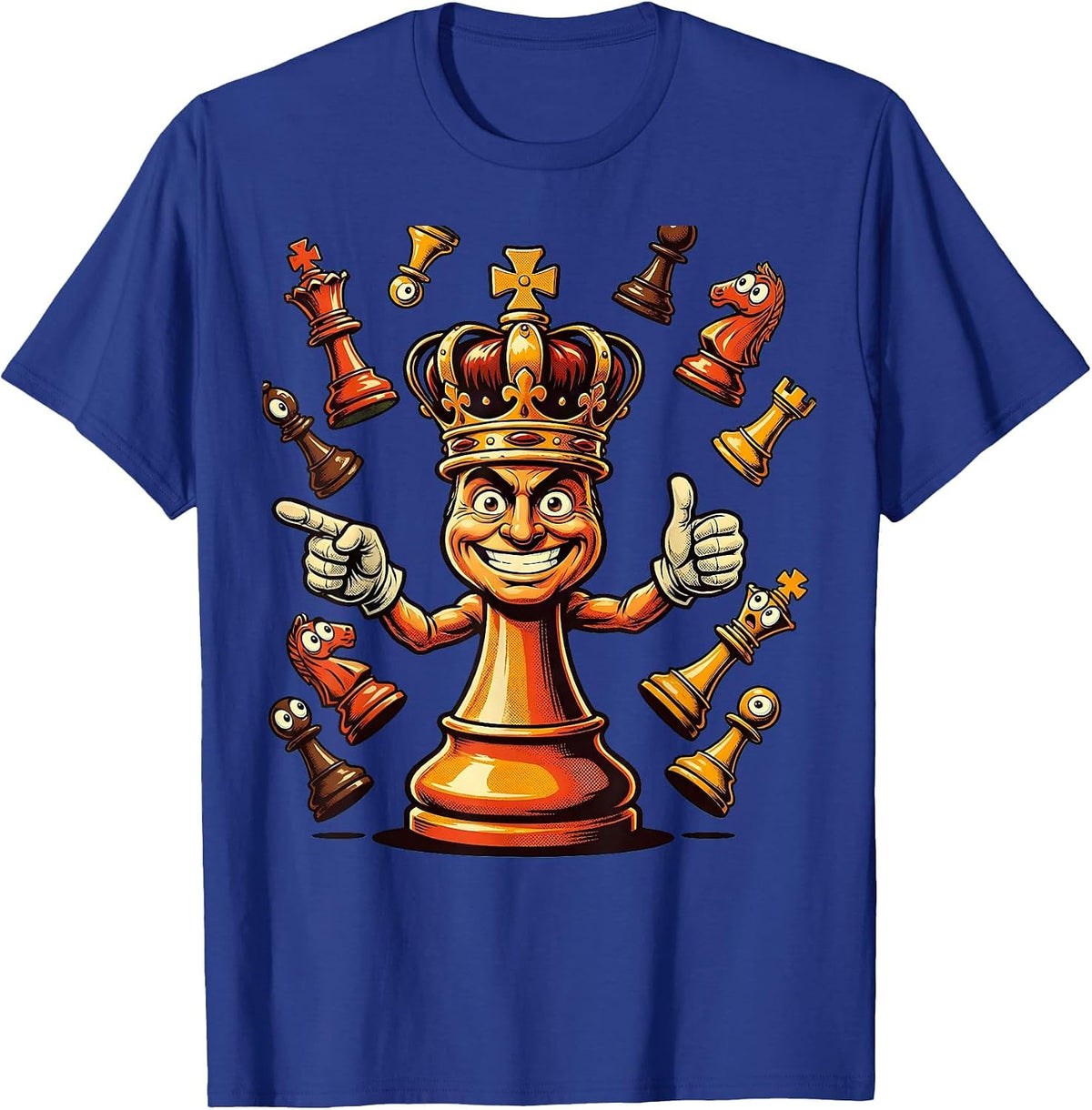Men's Chaos Coordinator Chess King Graphic T-Shirt - Royal Blue