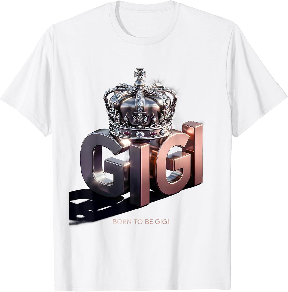 Men's Born to Be Gigi Grandma Pride Design T-Shirt - White