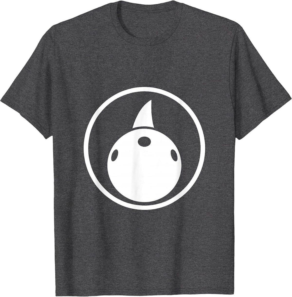 Shark Fin Bowling Ball Funny Bowling Graphic T-Shirt - Dark Heather Grey