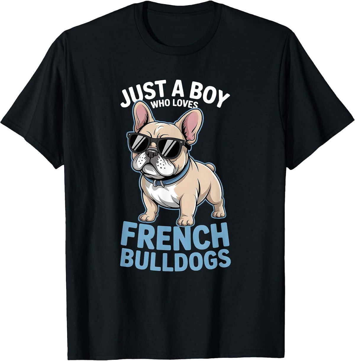 Boys French Bulldog T-Shirt - Black