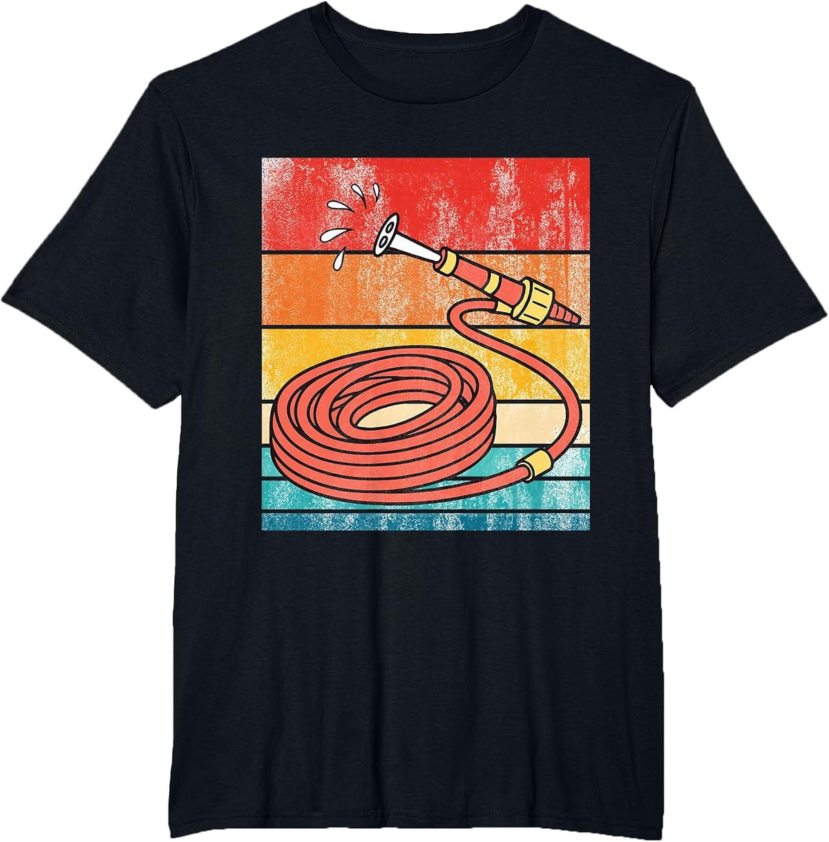 Fire Hose Vintage T-Shirt - Black