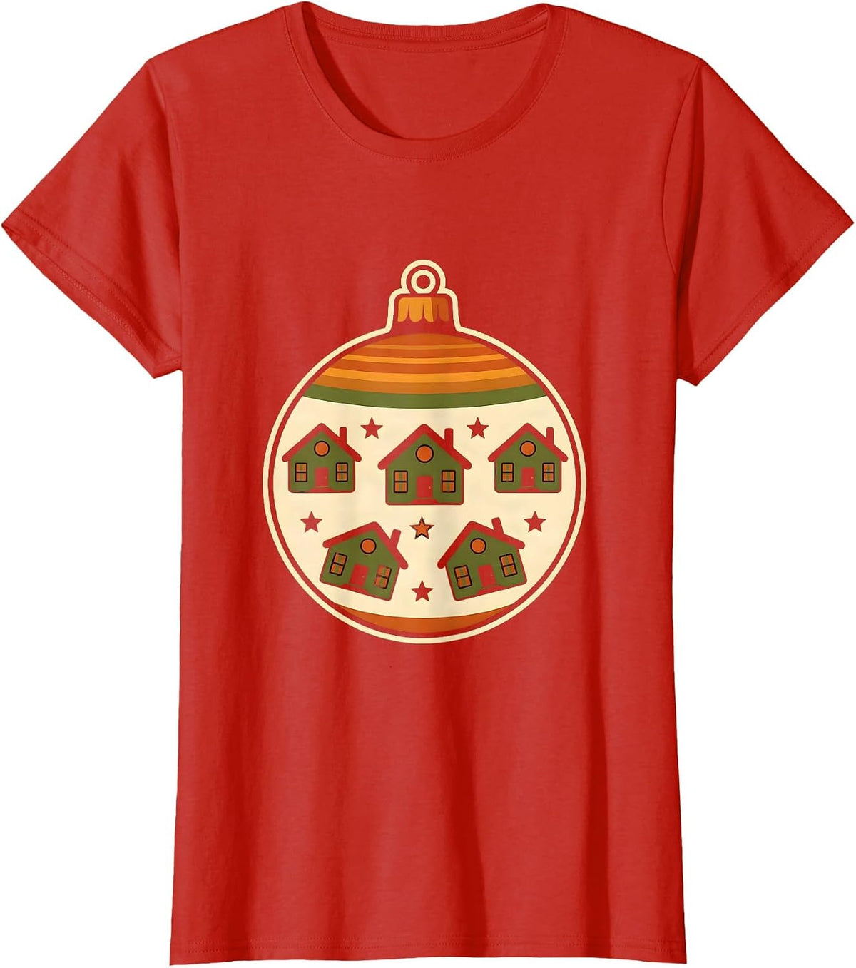 Sealed Badge Retro 70s Teacher Squad Christmas T-Shirt - Red