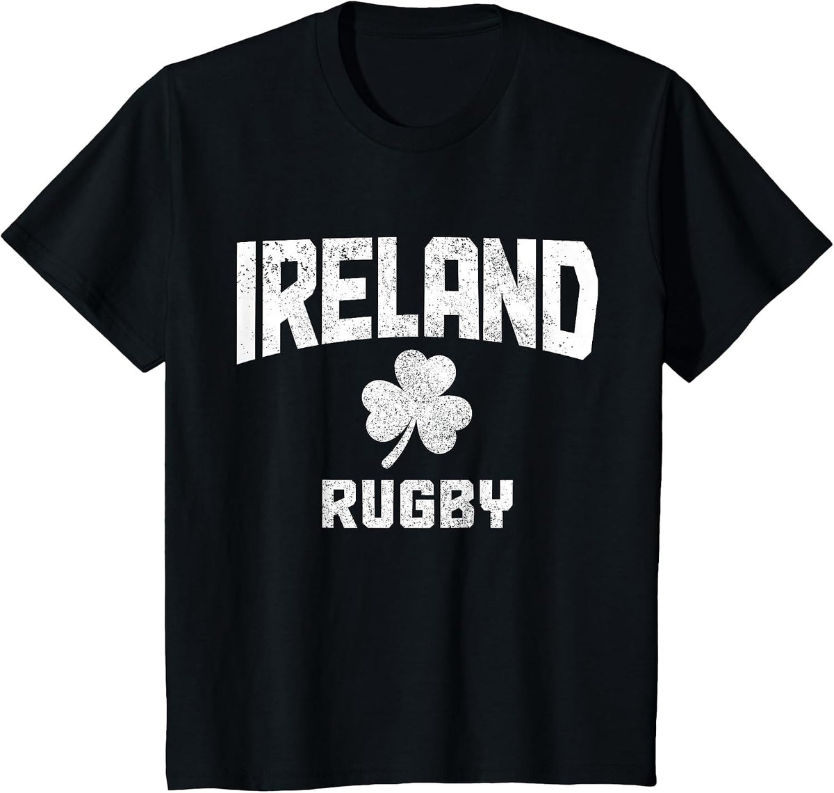 Ireland Rugby Irish Shamrock Green St Patricks Day T-Shirt - Black