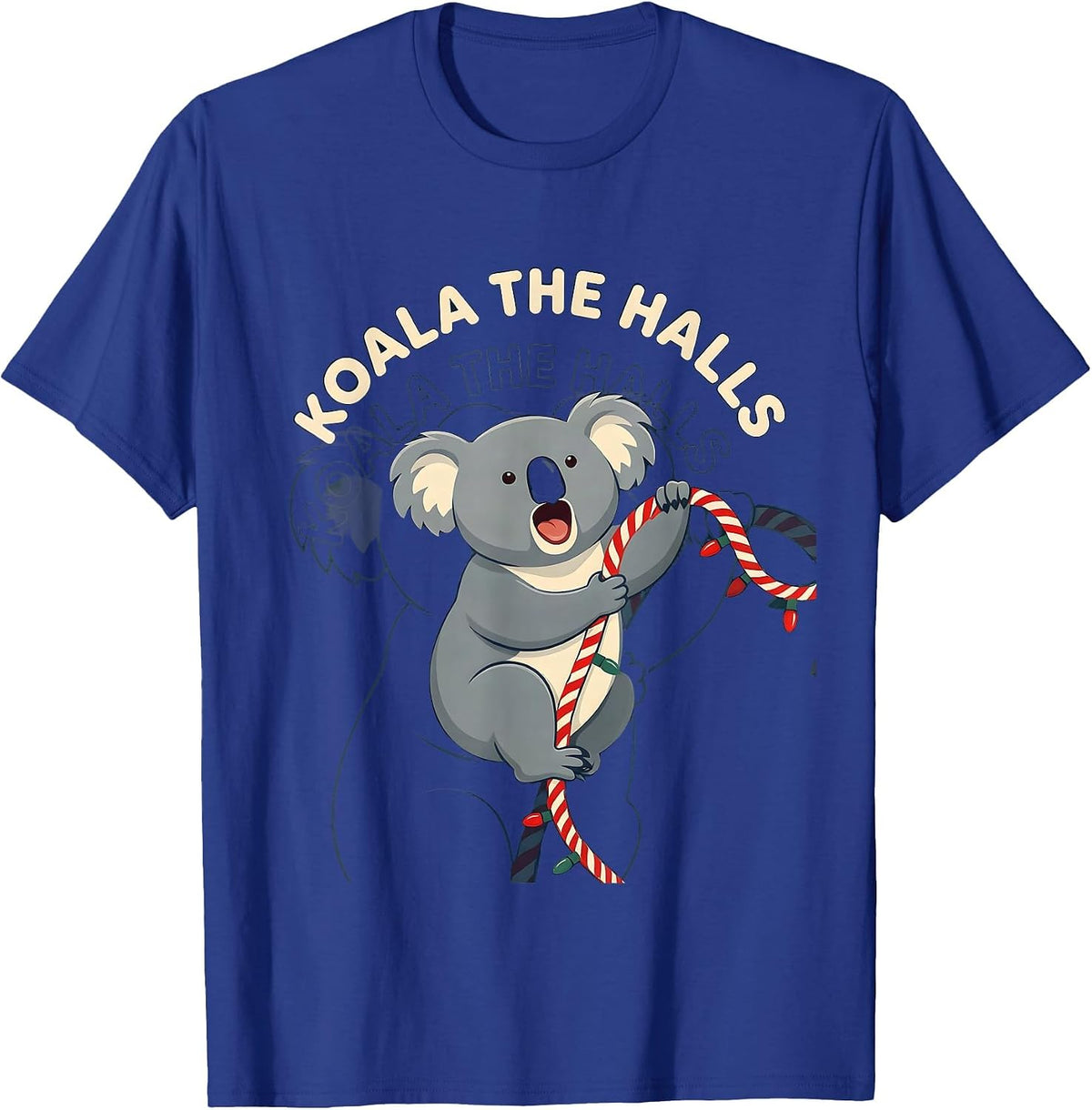 Men's Koala The Halls Funny Koala Lover Australian Animal T-Shirt - Royal Blue