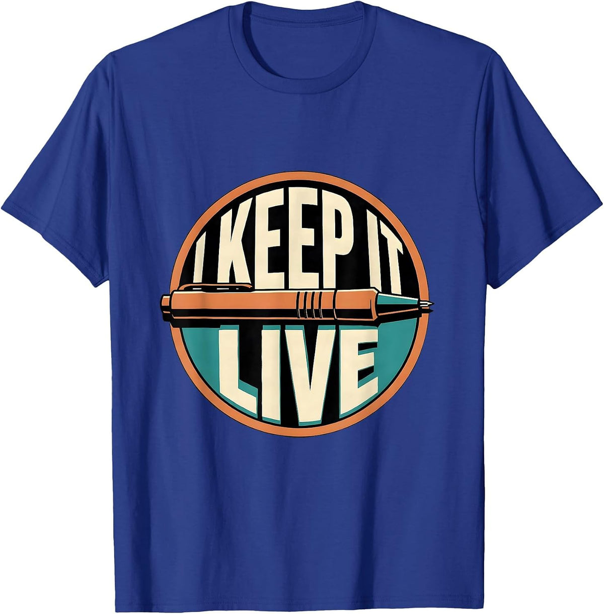 I Keep It Live Funny Electrician Trade Skeleton Sarcastic T-Shirt - Royal Blue