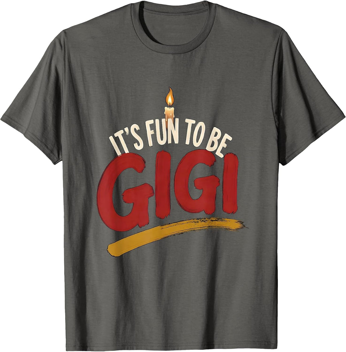 It's Fun To Be Gigi Playful First Birthday Family Matching T-Shirt - Asphalt Grey