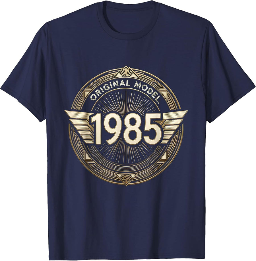 1985 Original Model Vintage Birth Year Design T-Shirt - Navy Blue