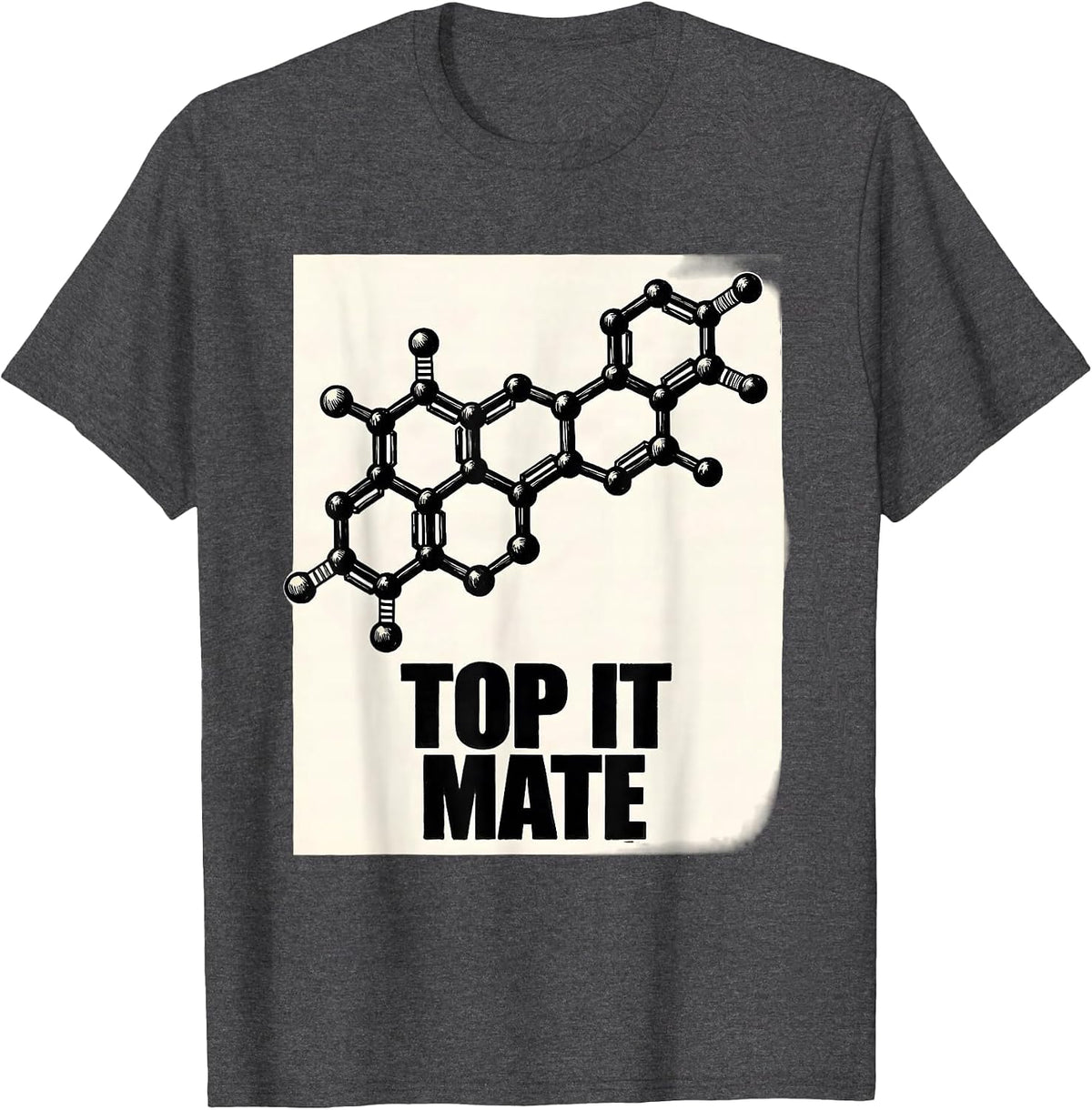Top It Mate Funny Pharmacy Technician Chemistry Joke T-Shirt - Dark Heather Grey