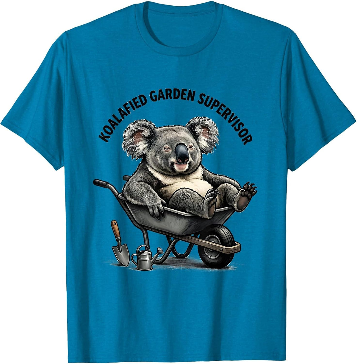 Koalafied Garden Supervisor Funny Koala Lover Cute Animal T-Shirt - Sapphire Blue