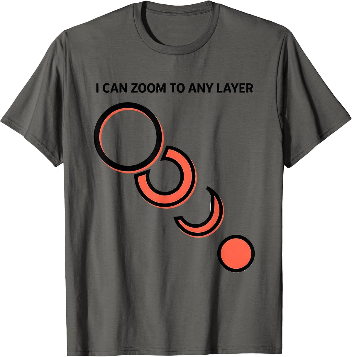 Men's I Can Zoom To Any Layer Astrophysics Science Black Hole T-Shirt - Asphalt Grey
