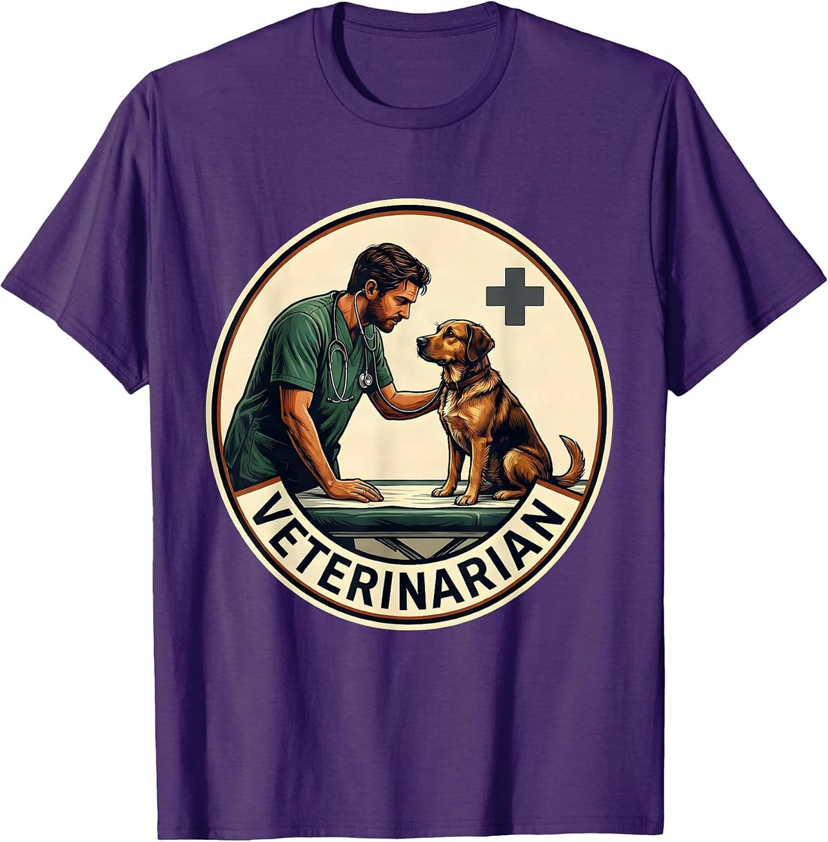 Veterinarian Funny Vet Tech Gift Occupational Pride T-Shirt - Purple