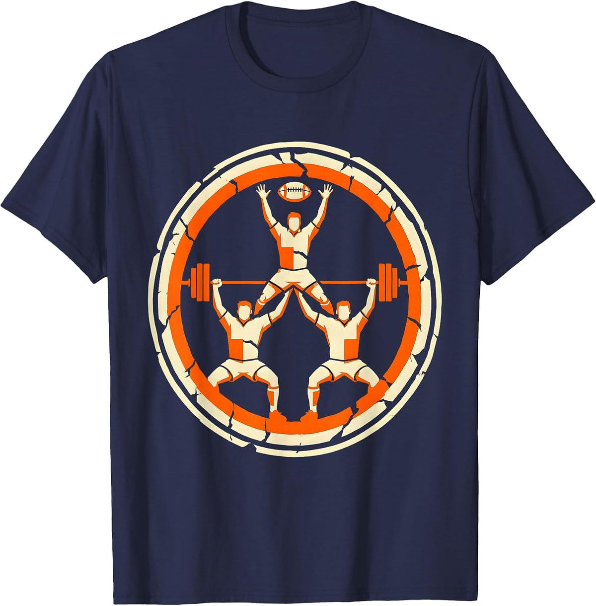 Men's Rugby Lineout Lift Graphic Tee T-Shirt - Navy Blue
