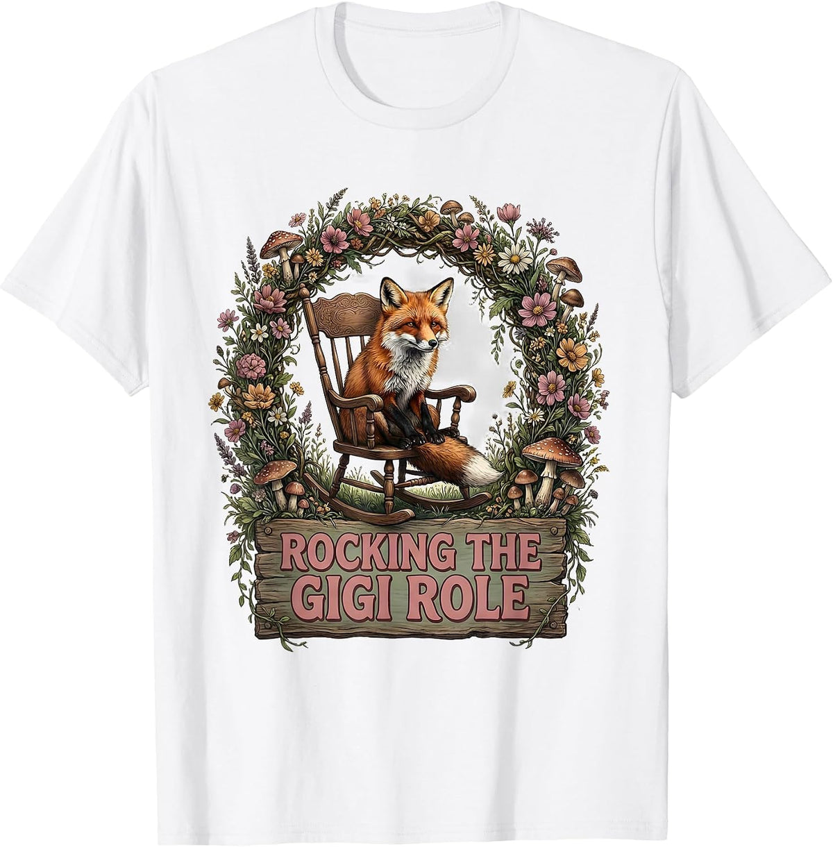 Rocking the Gigi Role Grandma Design T-Shirt - White