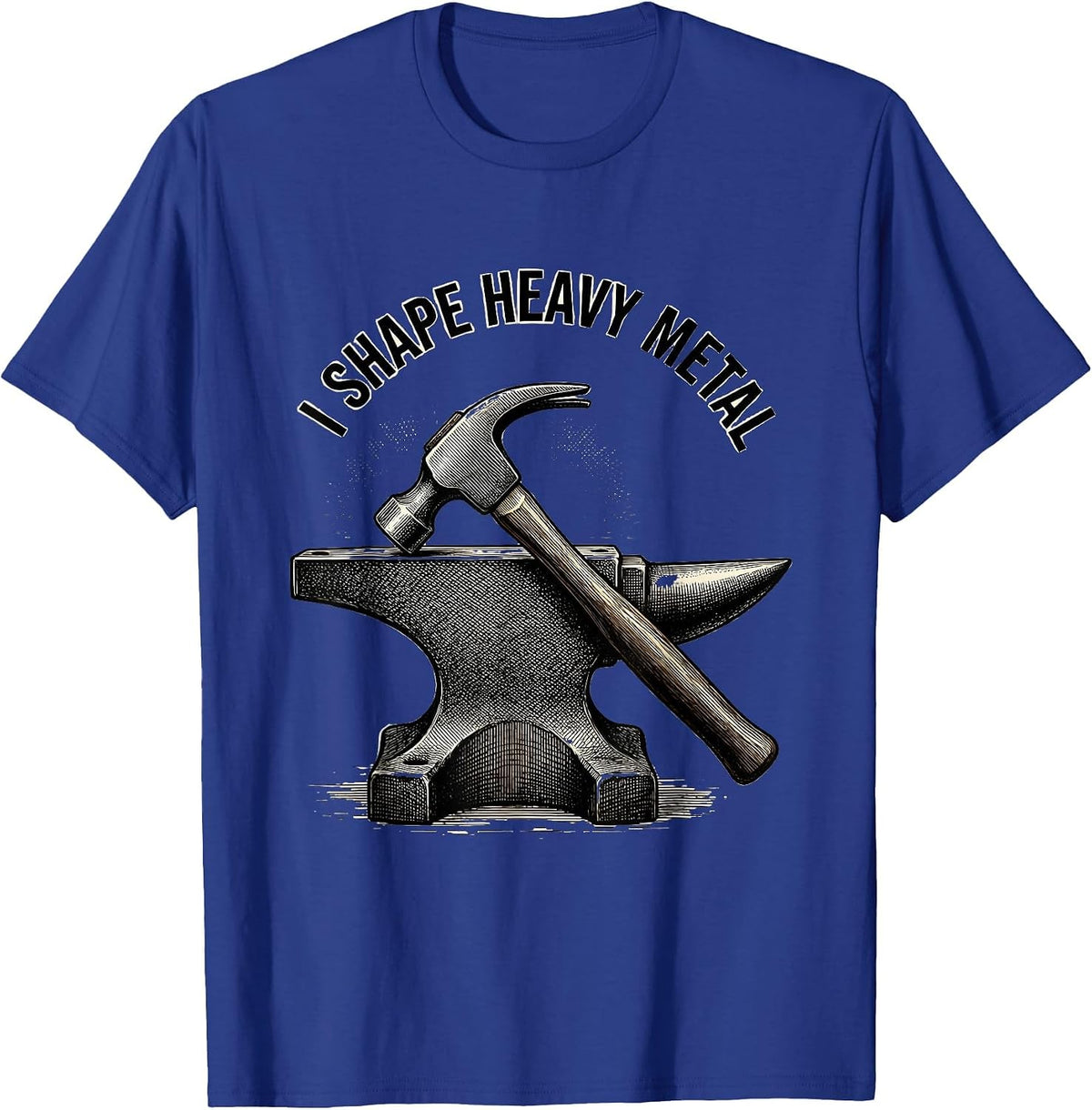 Men's I Shape Heavy Metal Funny Blacksmith Forge Gift Metalworking T-Shirt - Royal Blue