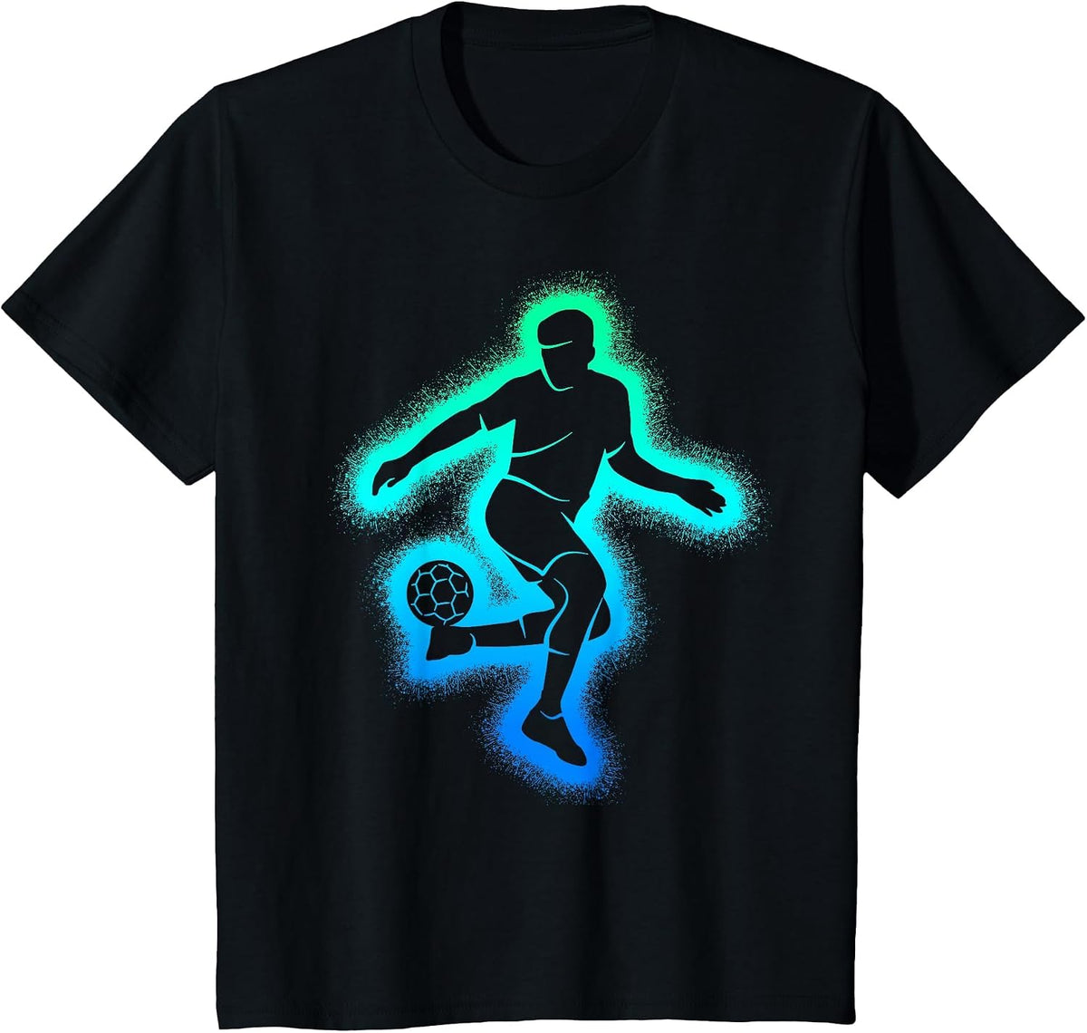 Soccer Game Kids Men Boys Soccer Player T-Shirt - Black