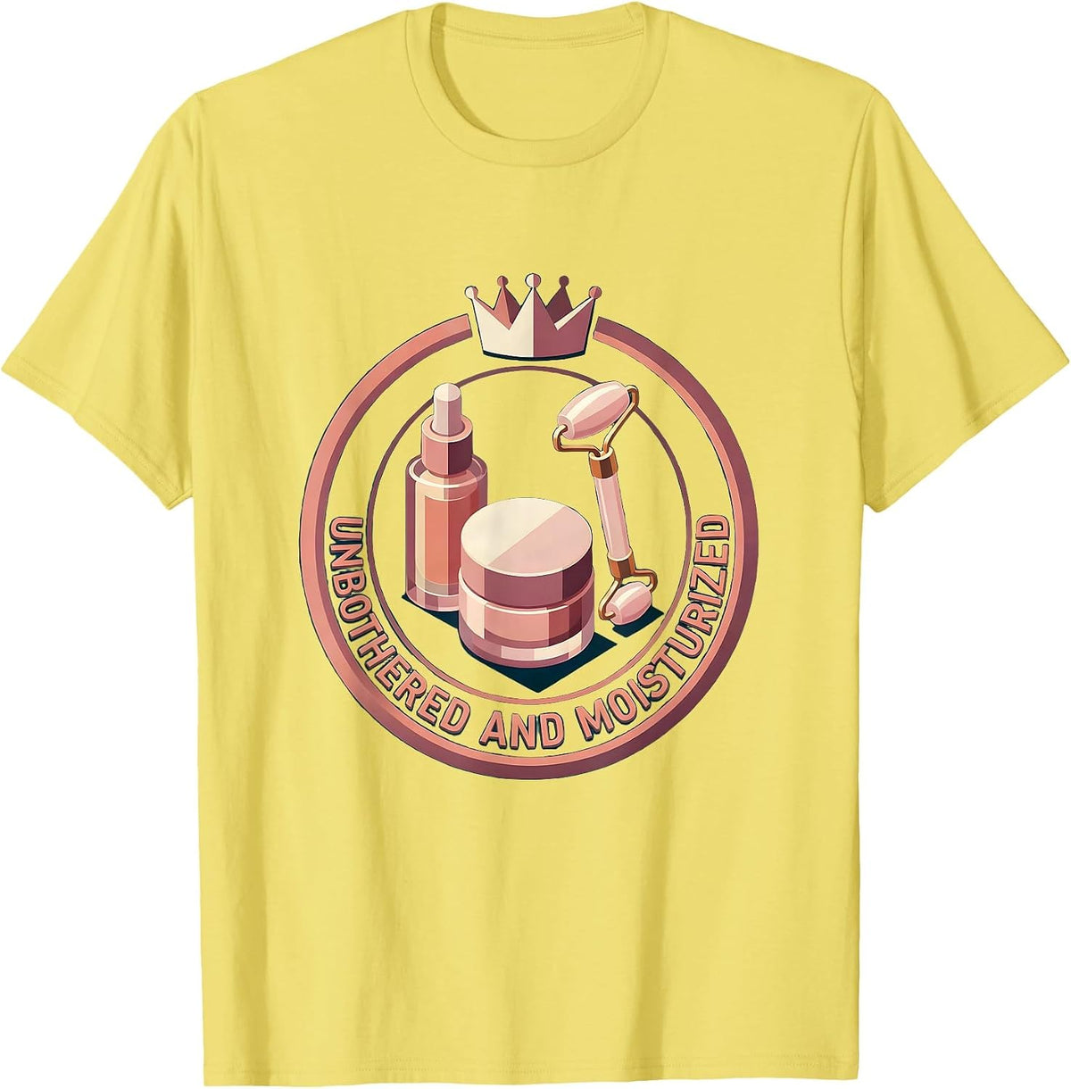 Men's Unbothered and Moisturized Novelty Design T-Shirt - Lemon Yellow