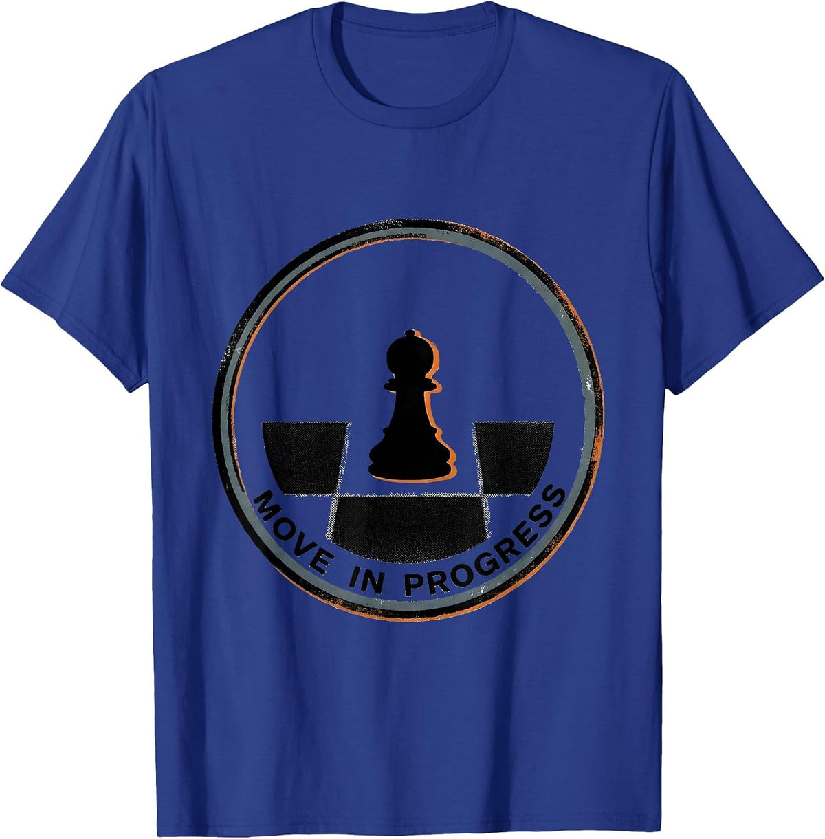 Move In Progress Funny Chess Player Gift Chess Lover Humor T-Shirt - Royal Blue