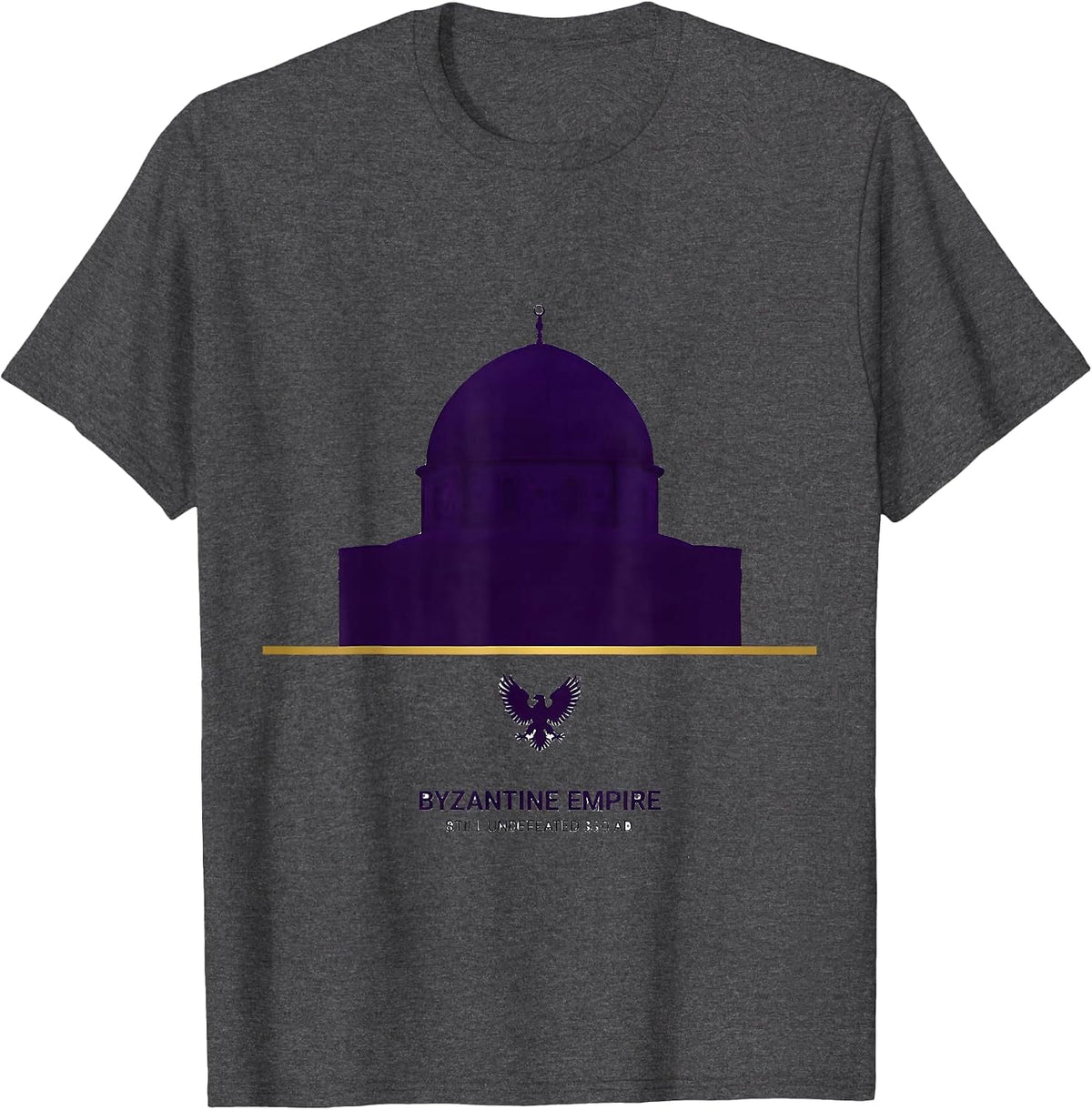 Byzantine Empire, Still Undefeated 330 AD History Teacher T-Shirt - Dark Heather Grey