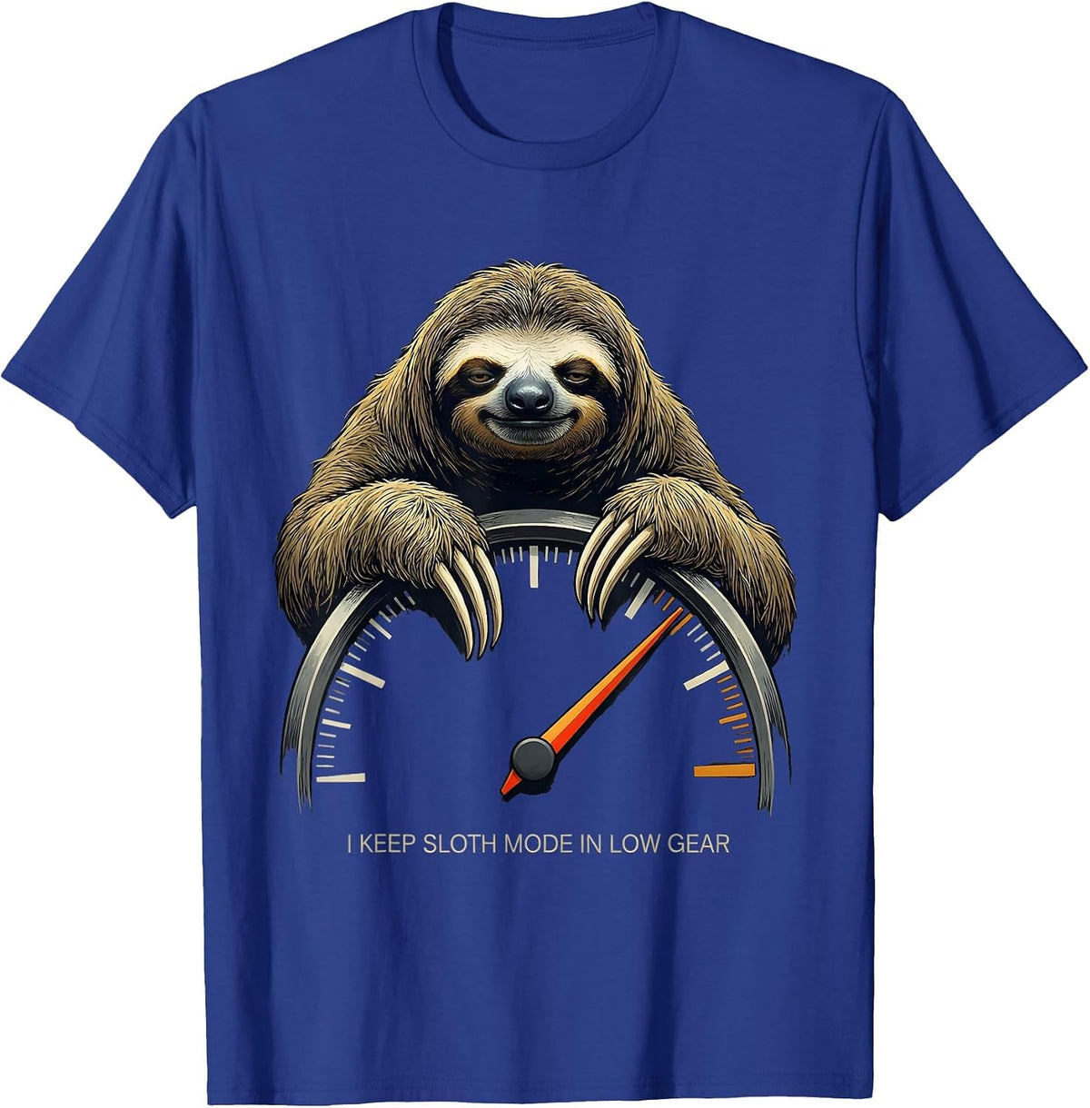 Men's I Keep Sloth Mode In Low Gear Funny Sloth Lover Humor T-Shirt - Royal Blue