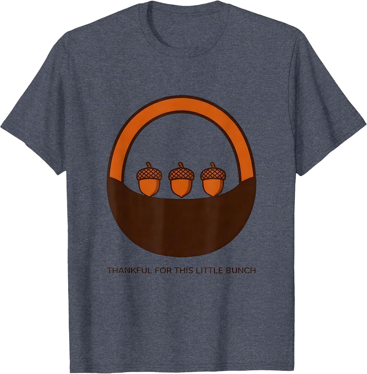 Thankful For This Little Bunch Autumn Teacher Preschool Kids T-Shirt - Heather Blue