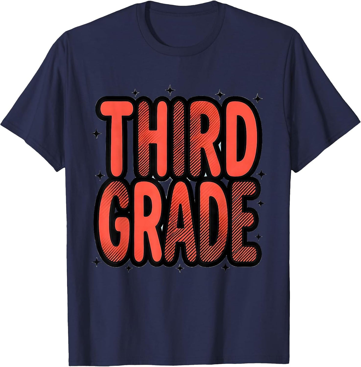 Third Grade Playful Back To School Teacher Student First Day T-Shirt - Navy Blue