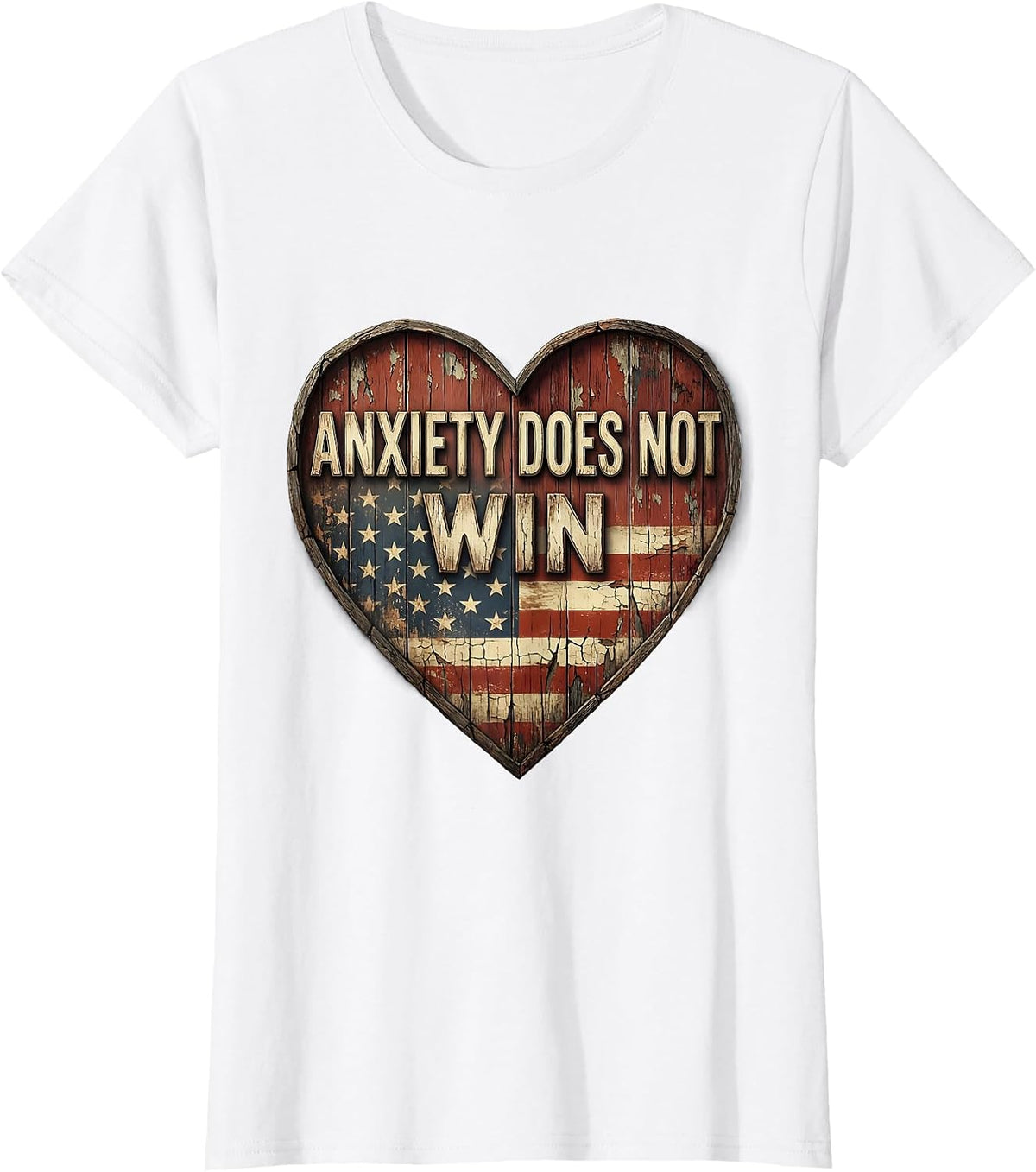 Anxiety Does Not Win Mental Health Awareness Design T-Shirt - White