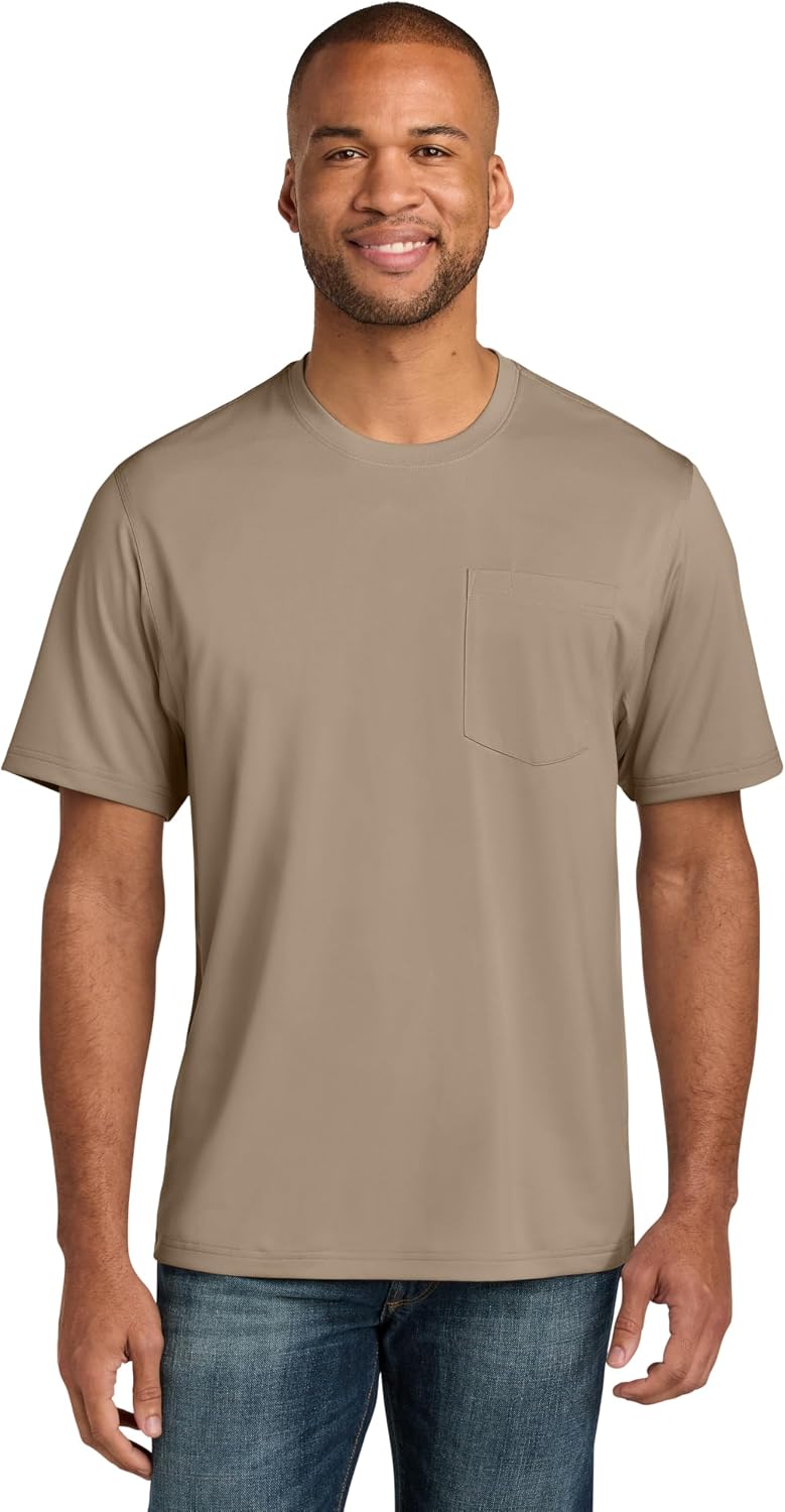 CornerStone Unisex Workwear Pro Short Sleeve Pocket Tee | Lightweight & Moisture Wicking Work Shirt for Men & Women - Silver