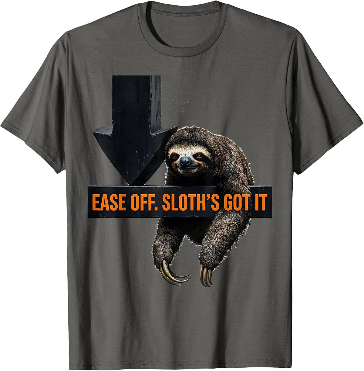 Men's Ease Off Sloth's Got It Funny Sloth Lover Gift T-Shirt - Asphalt Grey