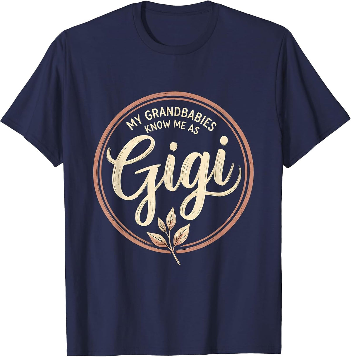 My Grandbabies Know Me As Gigi Boho Grandma Gift for Gigi T-Shirt - Navy Blue