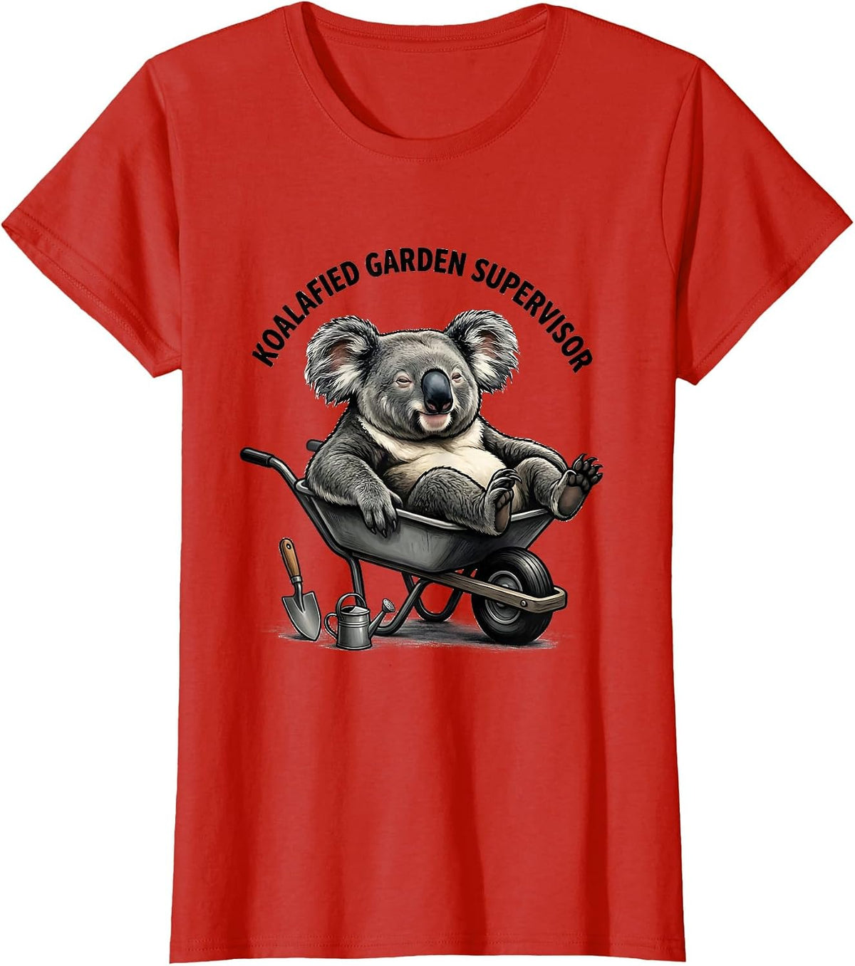 Koalafied Garden Supervisor Funny Koala Lover Cute Animal T-Shirt - Red
