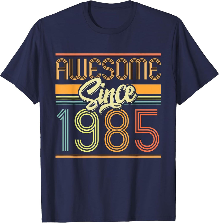 Awesome Since 1985 41st Birthday 41 Years Old Bday Men Women T-Shirt - Navy Blue