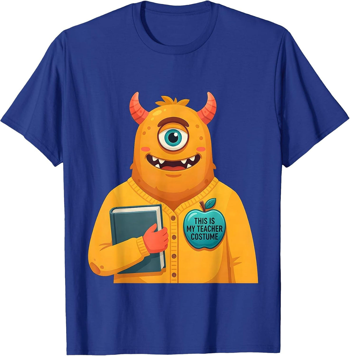 This Is My Teacher Costume Funny Monster Halloween School T-Shirt - Royal Blue