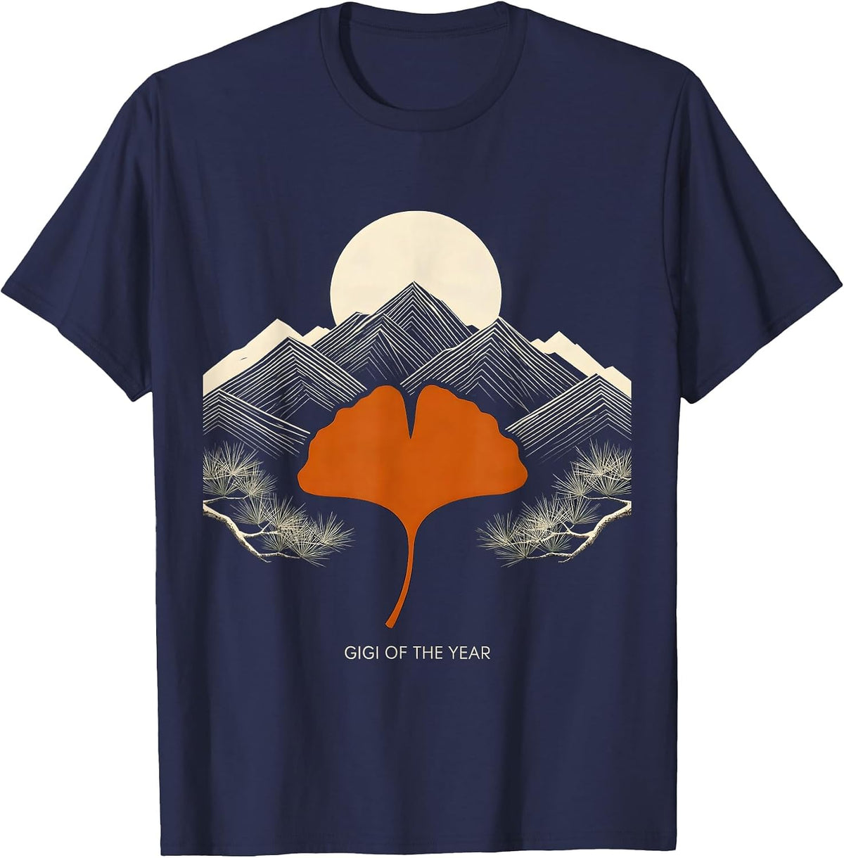 Gigi of the Year Grandma Appreciation Design T-Shirt - Navy Blue
