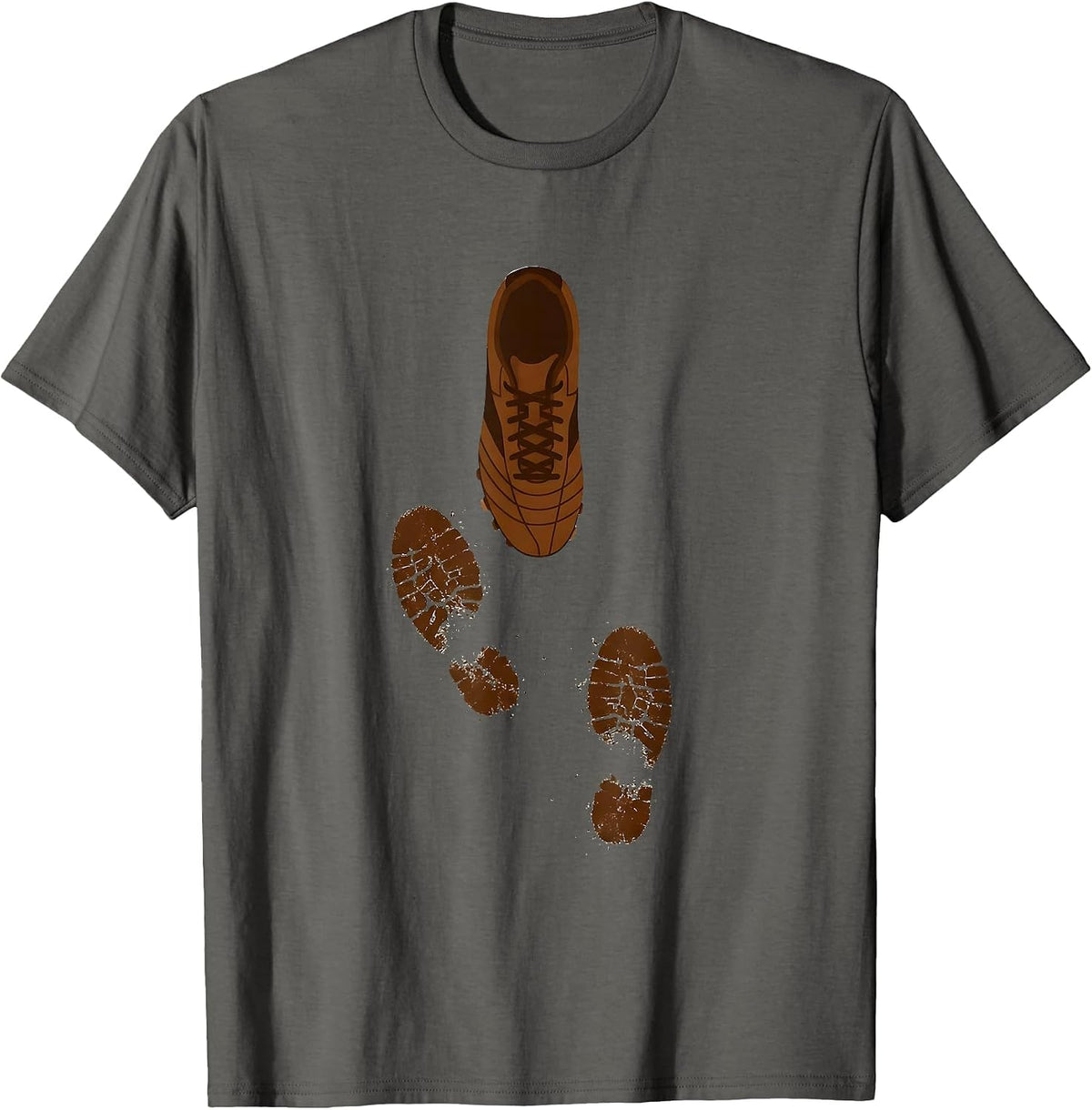Soccer Dad Muddy Cleats Graphic Design T-Shirt - Asphalt Grey