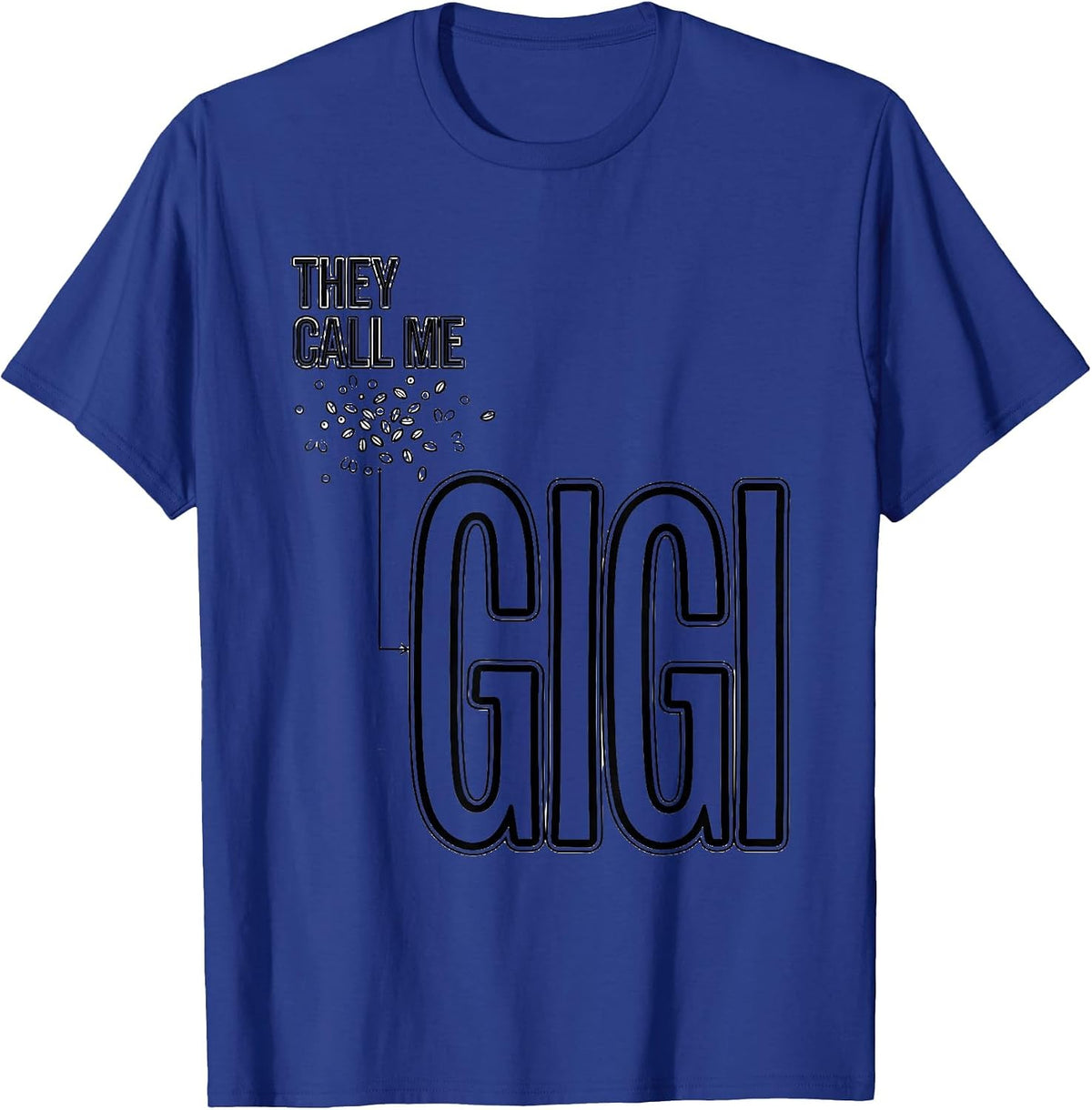 Men's They Call Me Gigi Sunflower Grandma Mother's Day Tribute T-Shirt - Royal Blue
