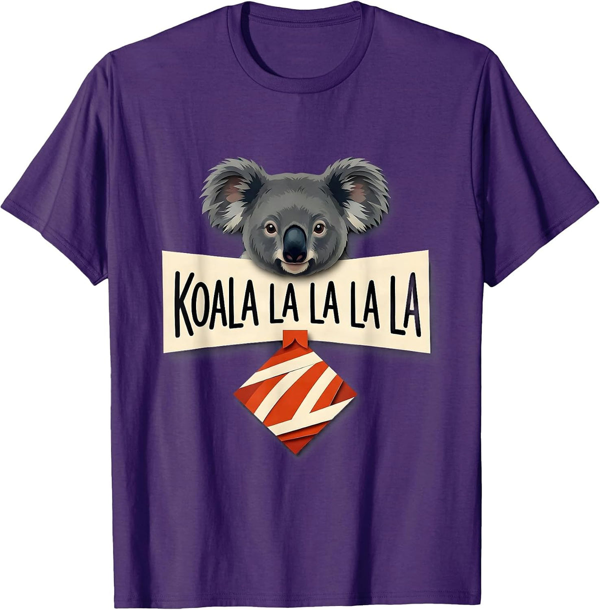 Men's Koala La La La La Funny Australian Animal Christmas Pun T-Shirt - Purple