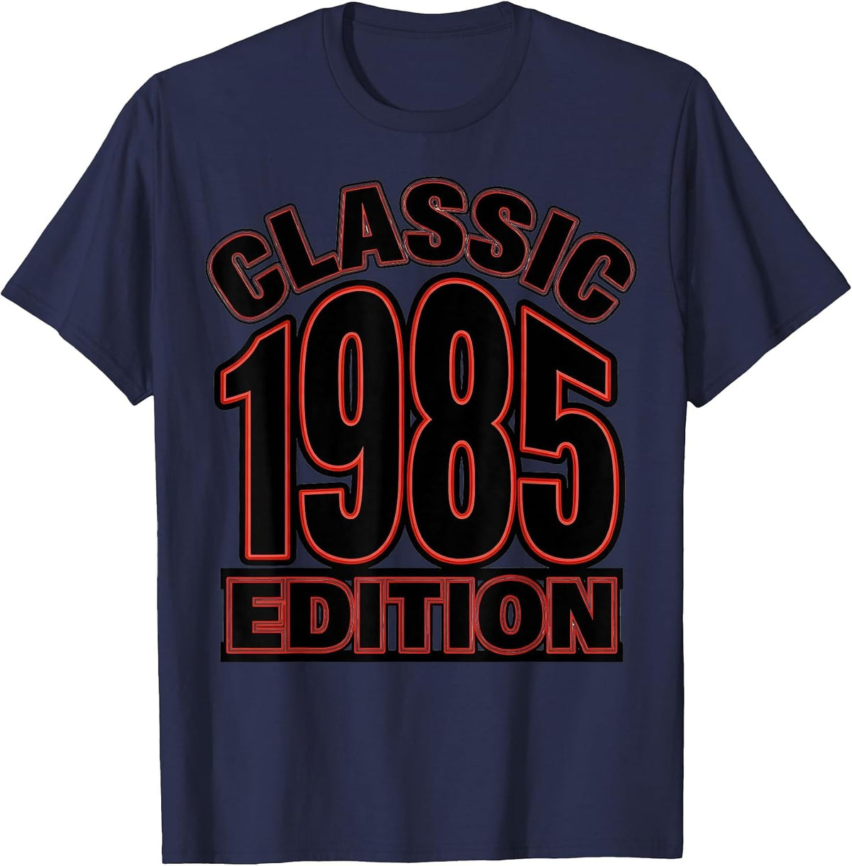 Classic 1985 Edition Vintage Birthday Design T-Shirt - Navy Blue