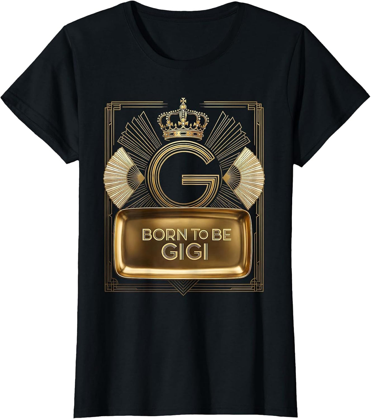 Born to be Gigi Grandmother Pride Design T-Shirt - Black