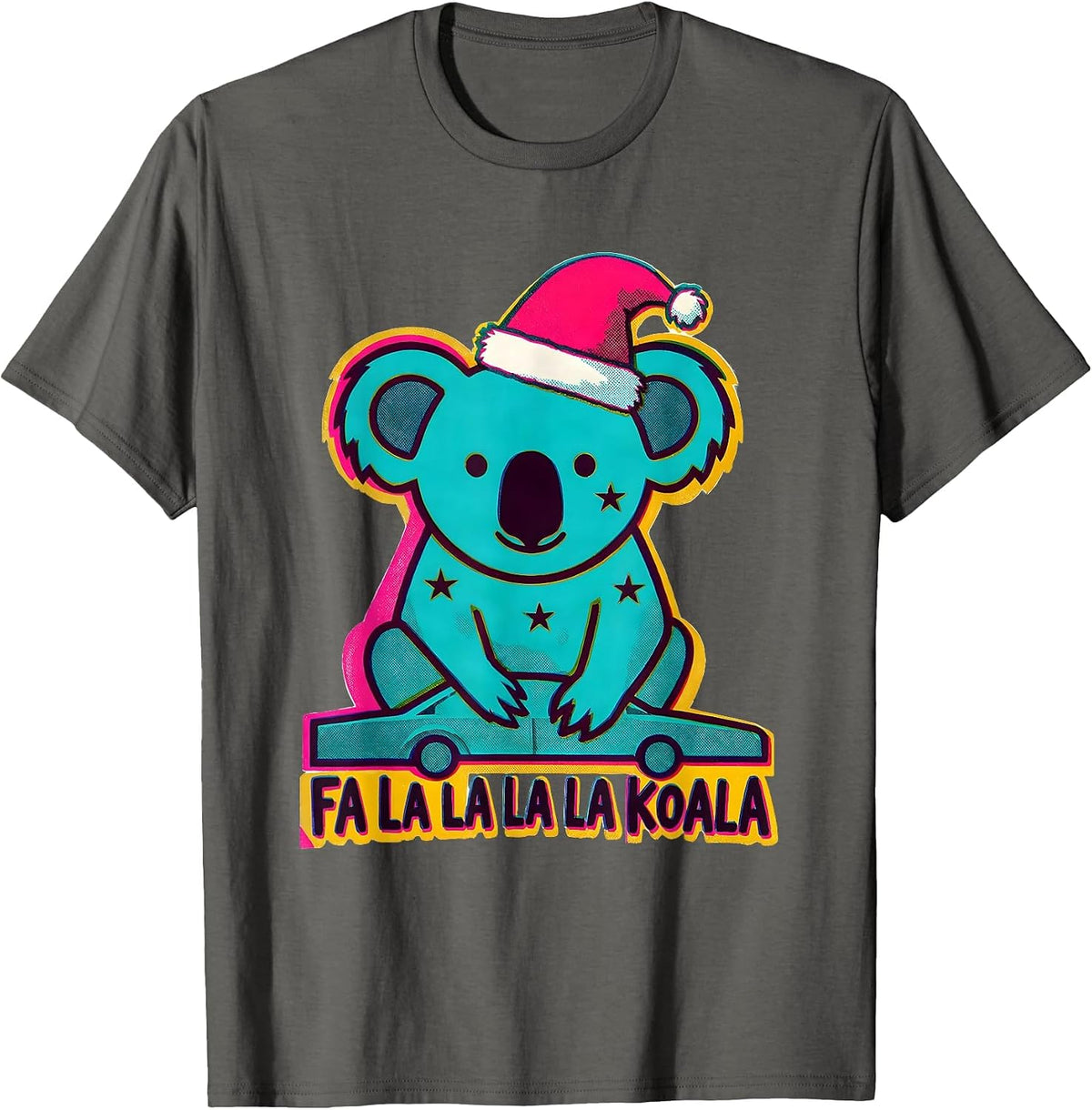 Fa La La La La Koala Funny Koala Lover Australian Animal T-Shirt - Asphalt Grey