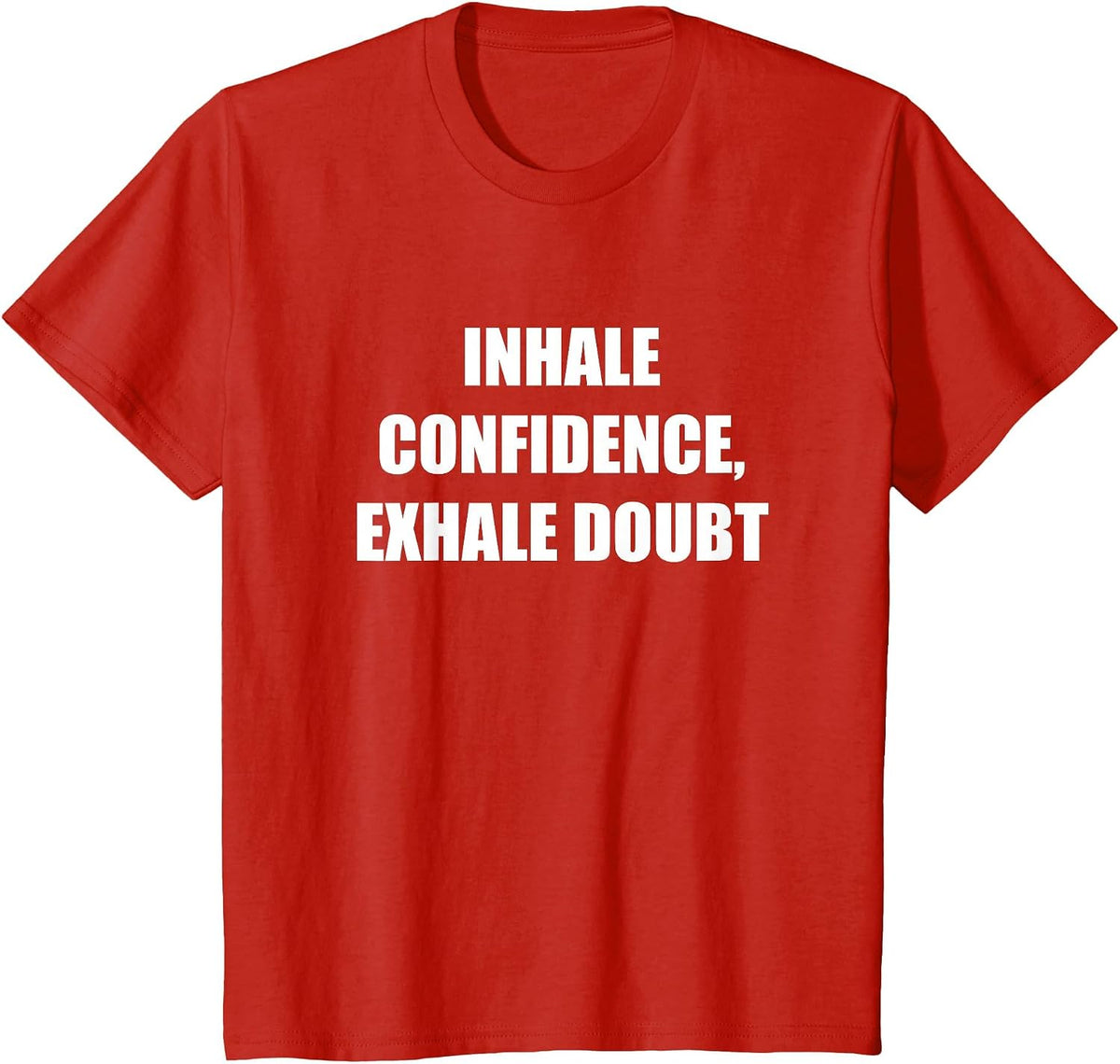 Mademark Yoga & Namaste T-Shirt - Red-breathe in Confidence