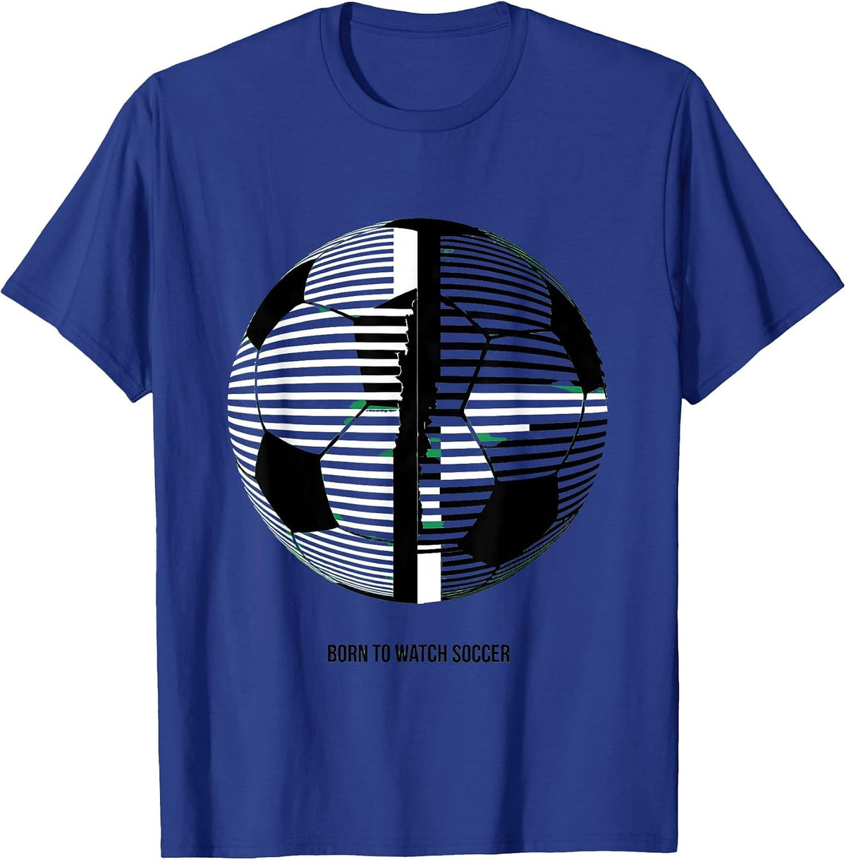 Born to Watch Soccer Dad Graphic Design T-Shirt - Royal Blue