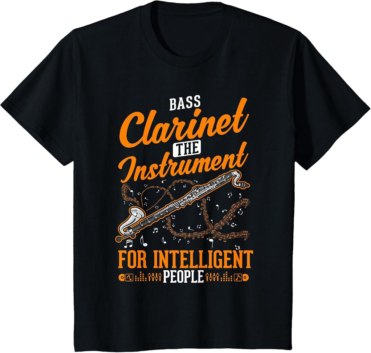 Bass Clarinet Instrument for Intelligent People T-Shirt - Black