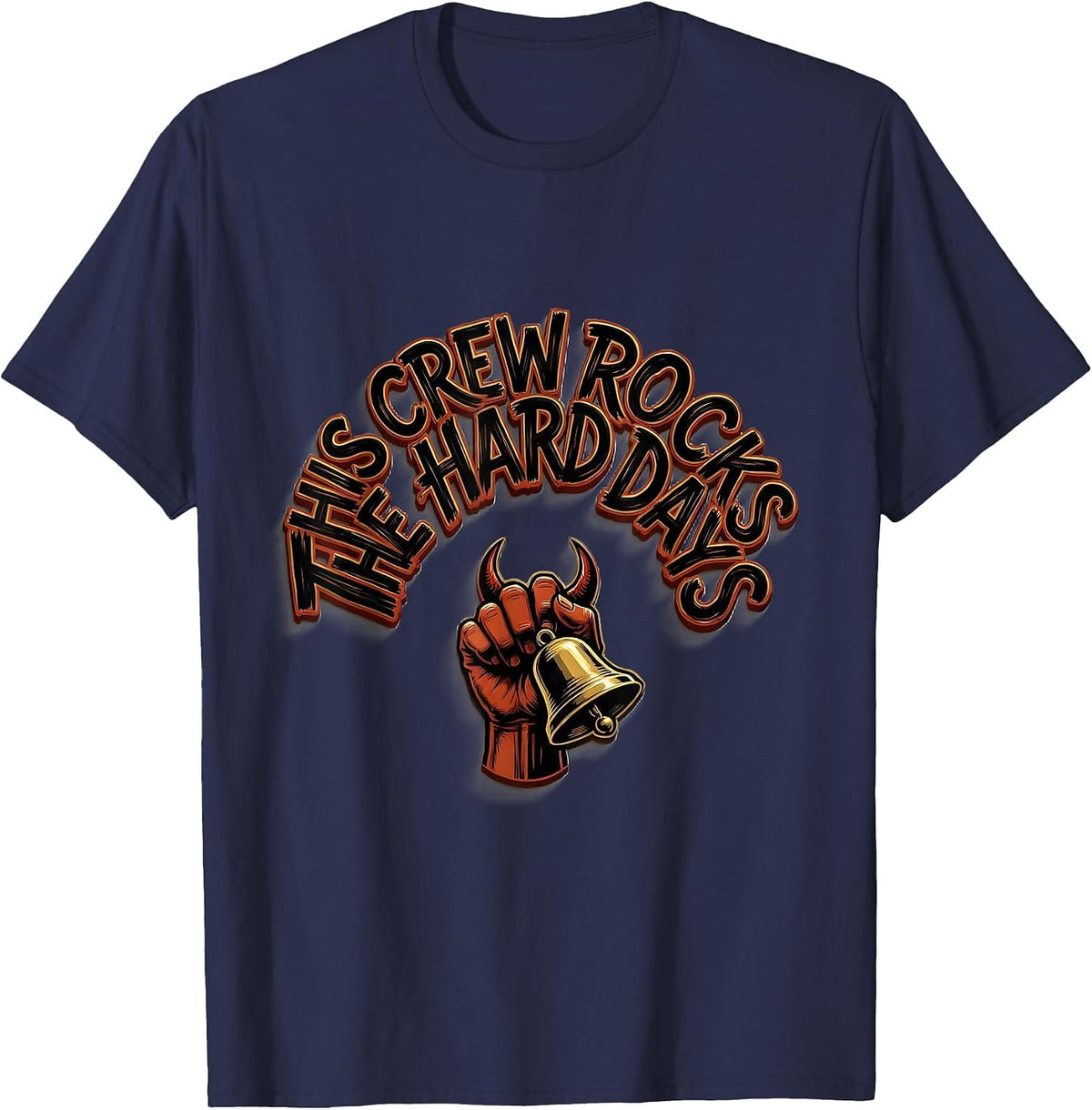 This Crew Rocks The Hard Days Funny Sped Squad Teacher Rock T-Shirt - Navy Blue
