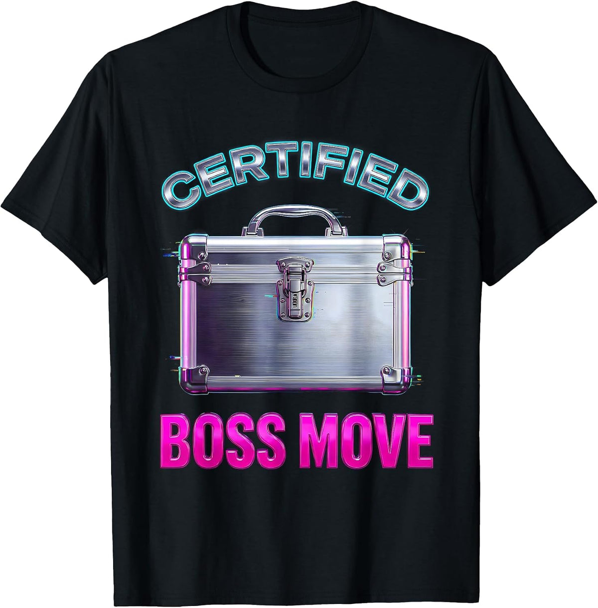 Men's Certified Boss Move Confident Leader Design T-Shirt - Black