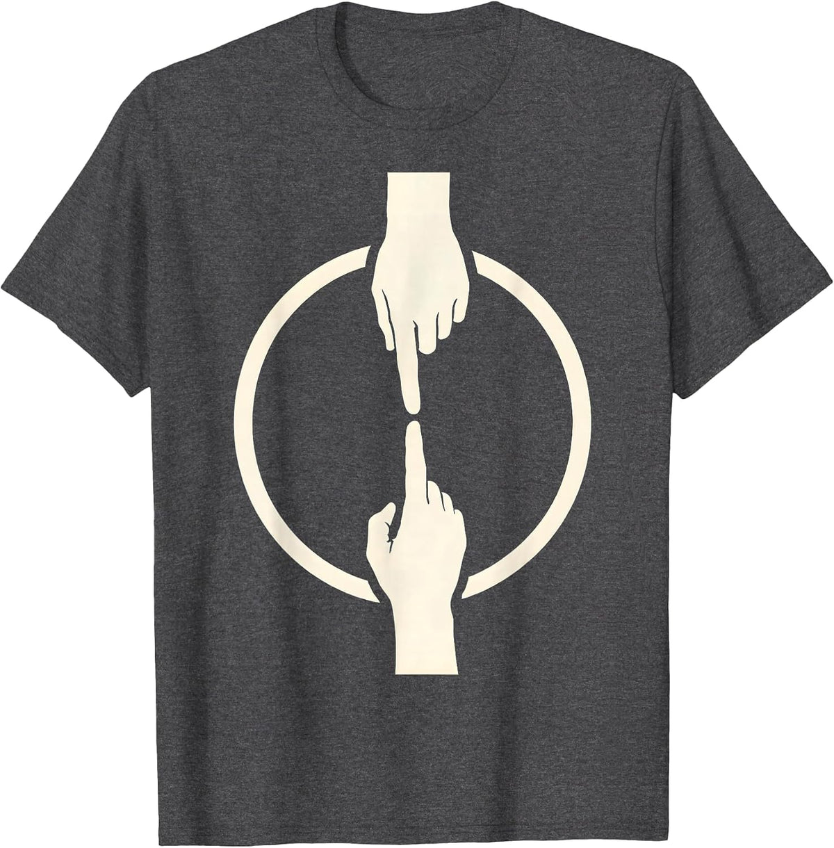 Divine Touch Sistine Chapel Inspired Graphic T-Shirt - Dark Heather Grey